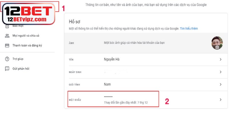 Link Vào 12BET – Trải Nghiệm Cá Cược Trực Tuyến Uy Tín 8 Hướng dẫn chi tiết cách đổi mật khẩu 12BET